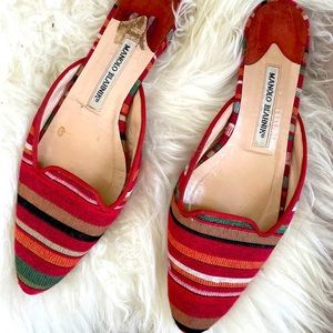 Vintage Manolo Blahnik colorful slides!